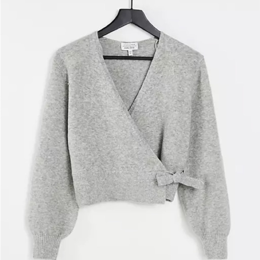 & Other Stories Gray Wrap Cardigan